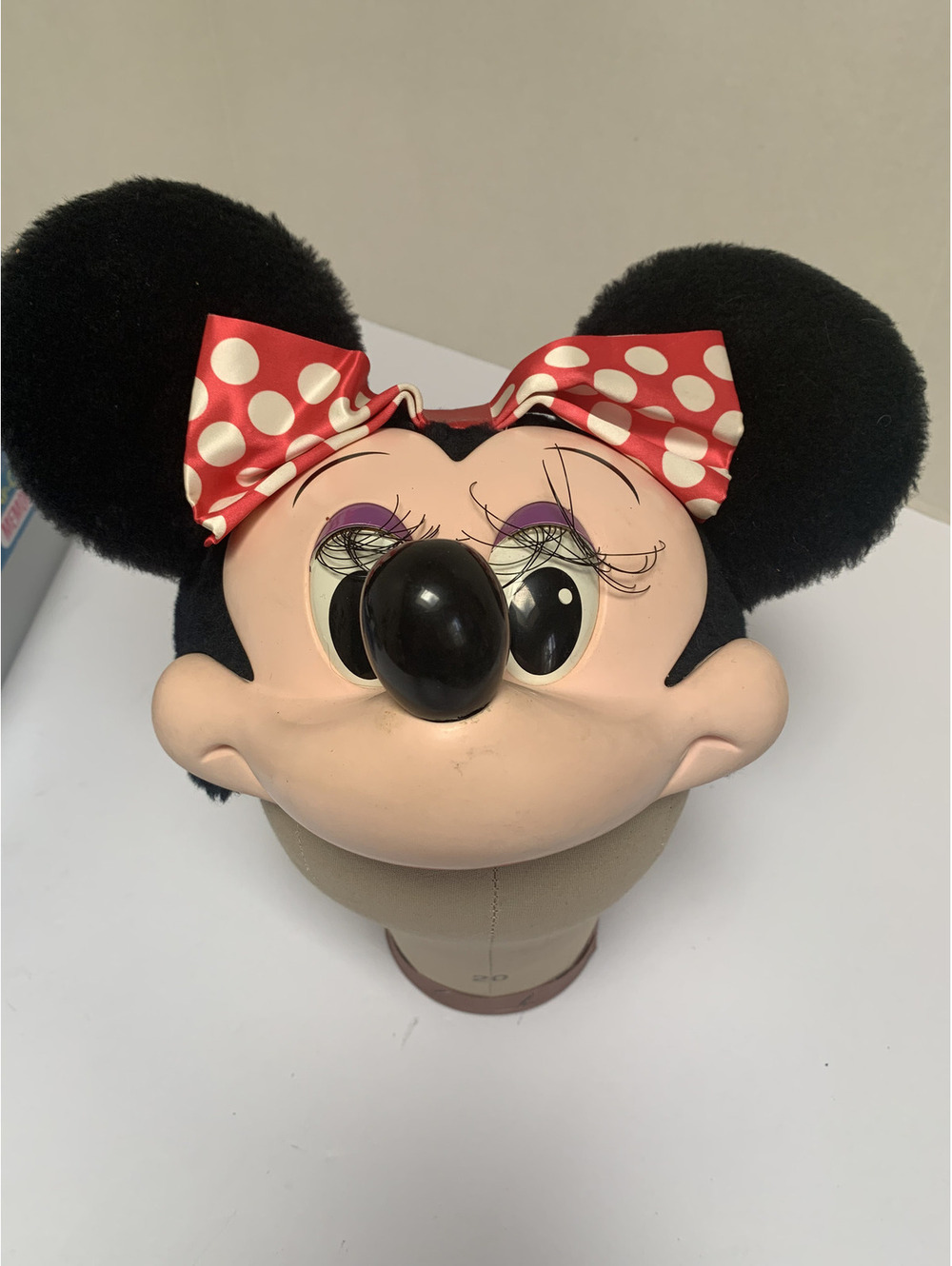 Vintage 90s Disney Minnie Mouse 3D Hard Plastic Face Snapback Hat Cap